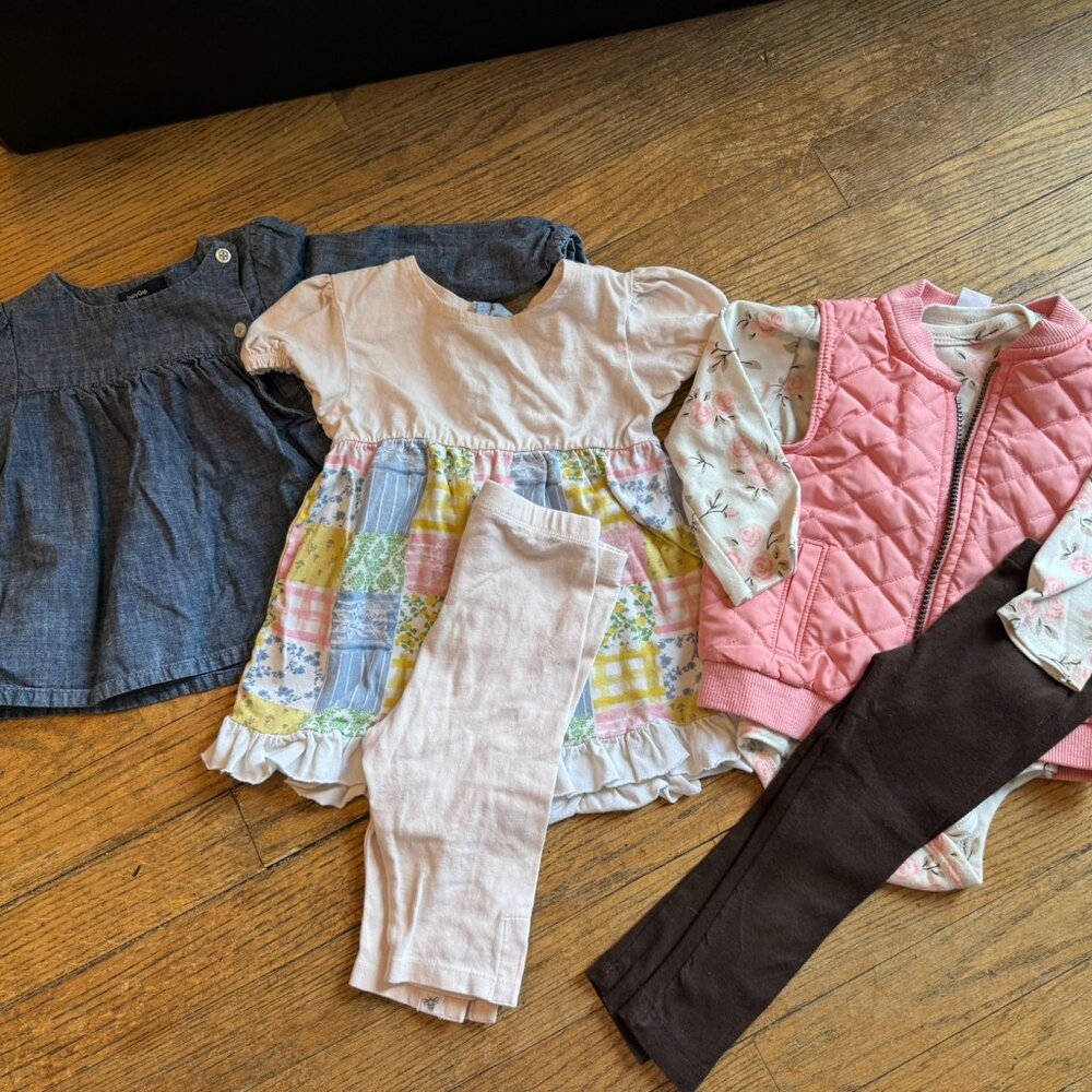 Baby Girl Spring Outfit Bundle (6 items) | Size 18-24